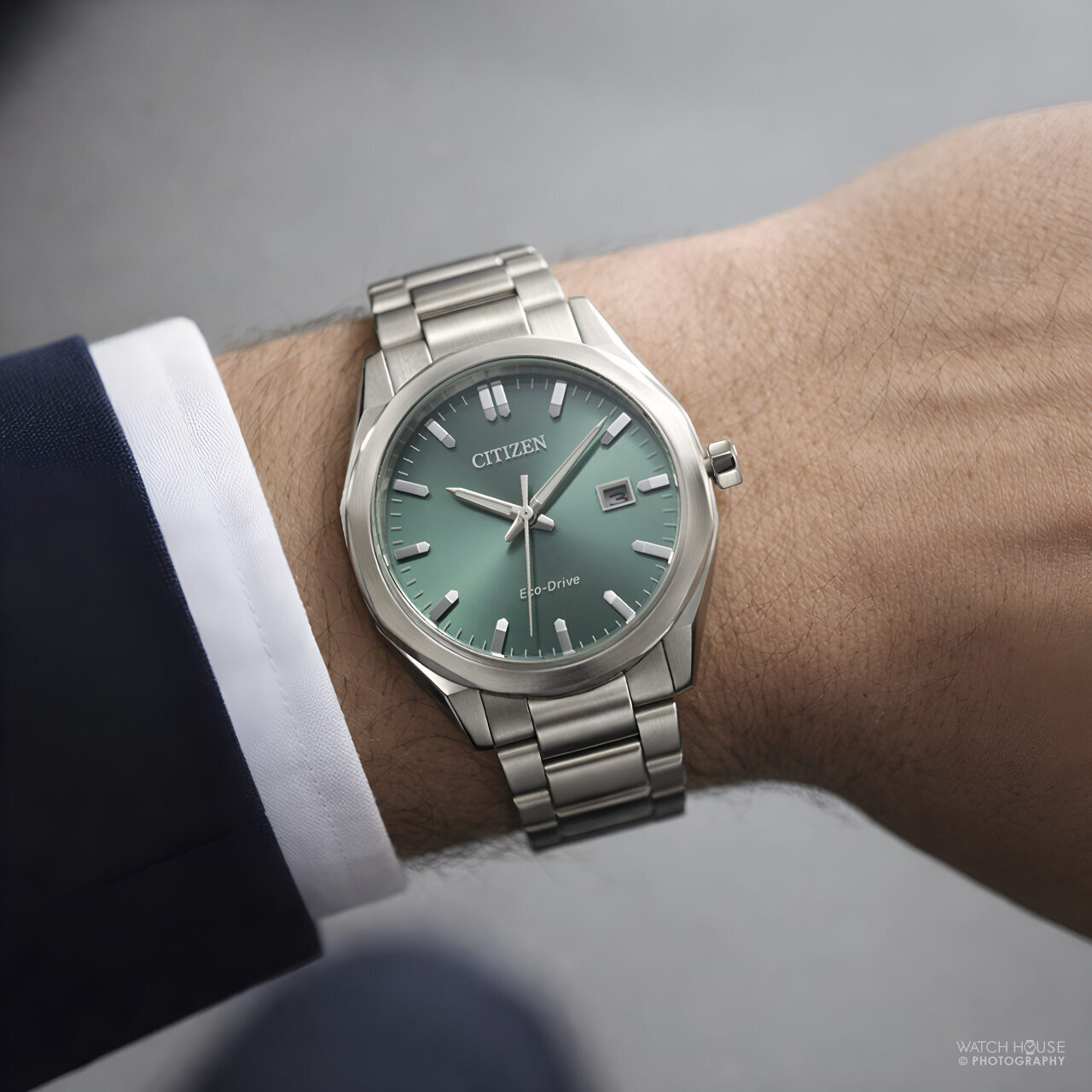 行貨 星辰  Citizen  green Eco-Drive BM7620-83Y Watch With Metal Strap 綠色錶盤 不鏽鋼 38mm 男士光動能手錶