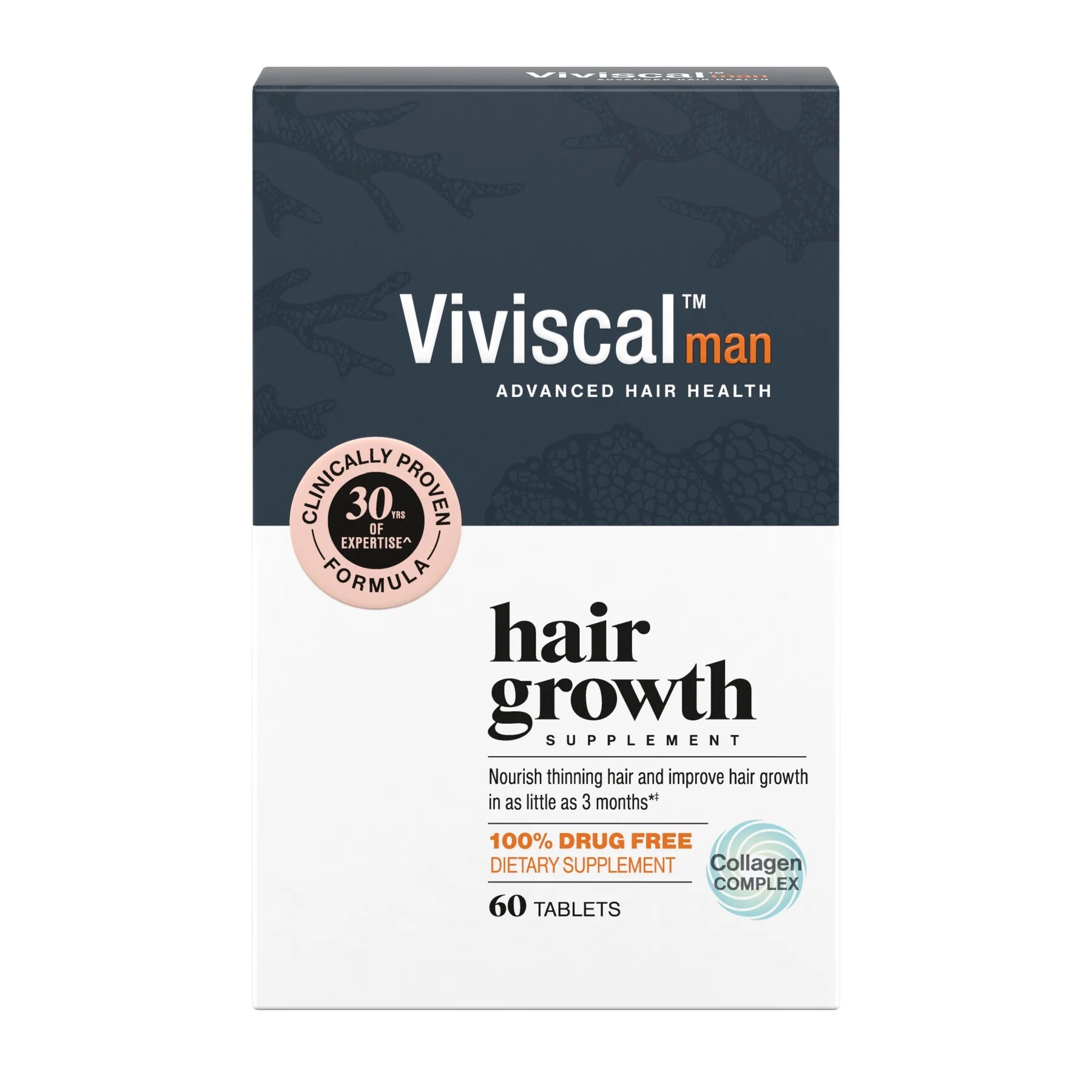 愛爾蘭 Viviscal【正品】  Man Hair Growth Supplements 男用頭髮生長營養補充 60粒 防脫髮生髮膠囊