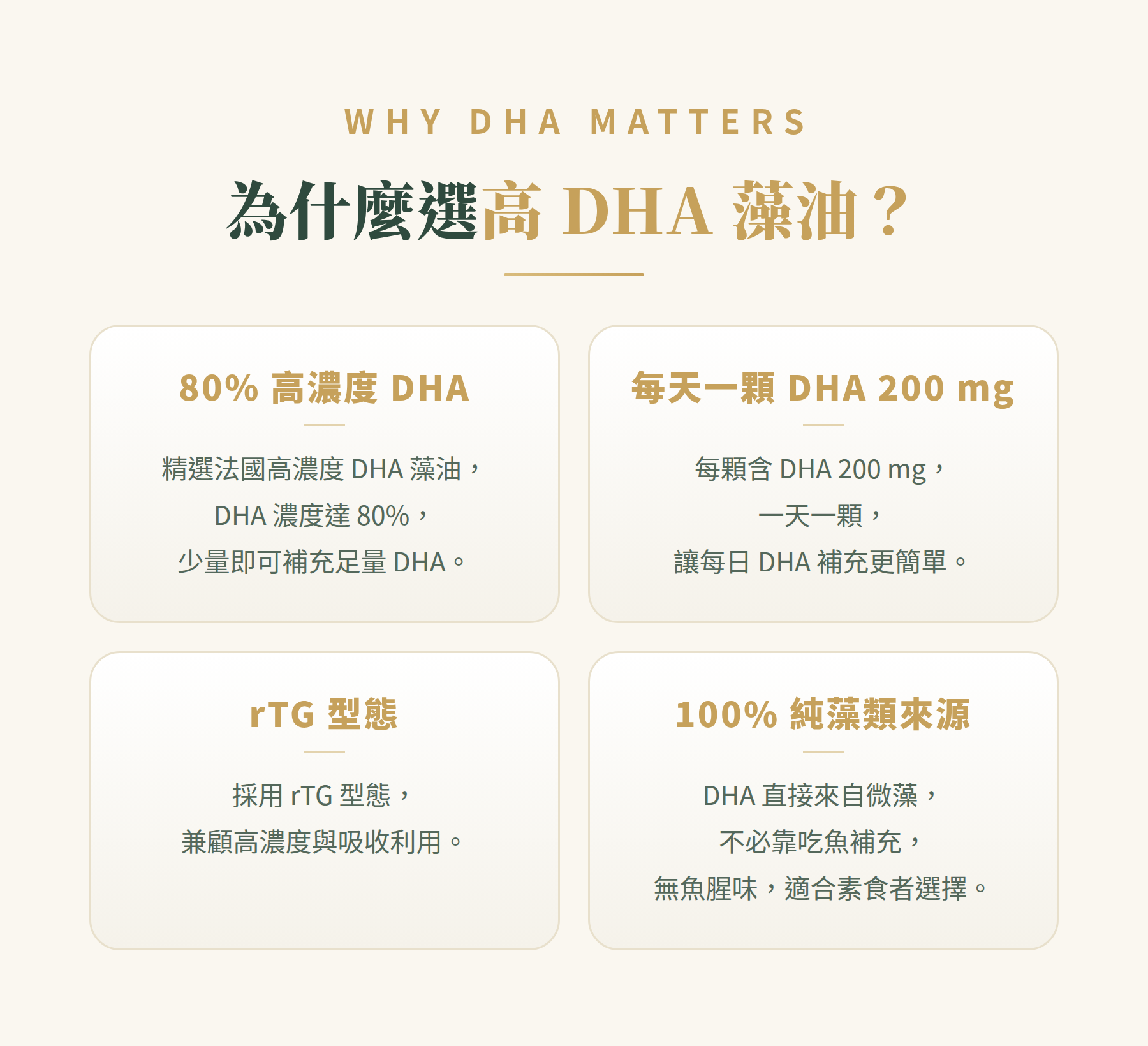 為什麼選高 DHA 藻油