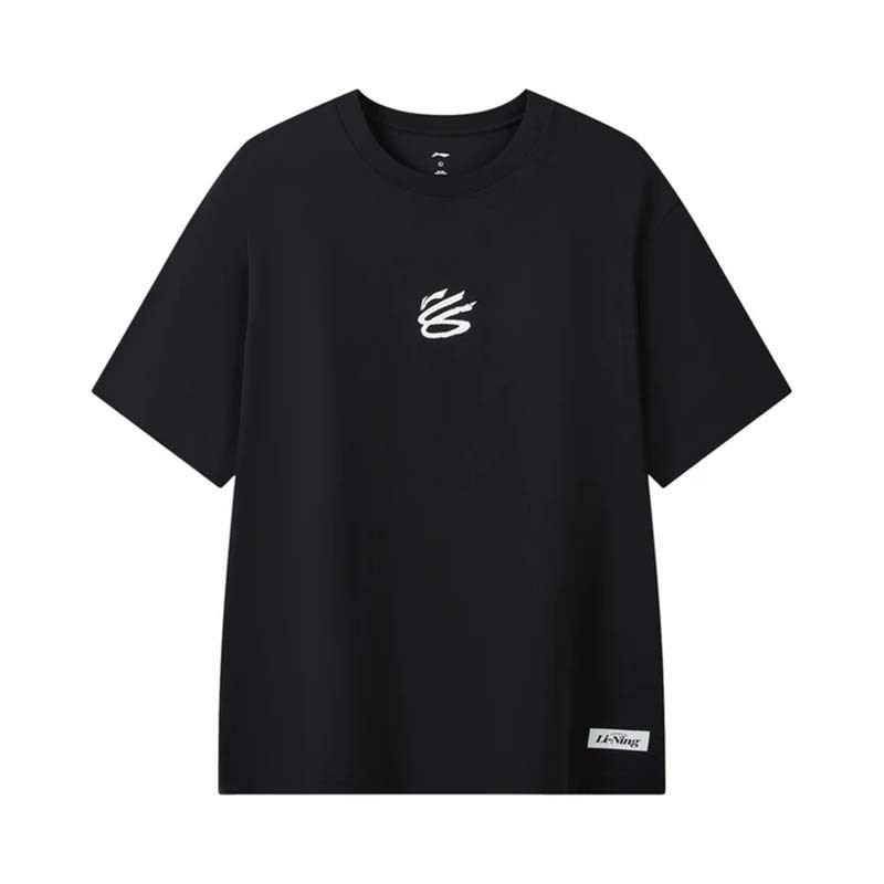 Li-Ning-Curry T-Shirt 李寧 庫裡 紀念短袖 涼爽舒適透氣 百搭 短袖 T恤 男款 黑色 AHSWJ49-2 [台灣現貨]