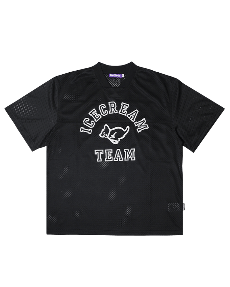 RUNNING PUPPY MESH FOOTBALL TEE