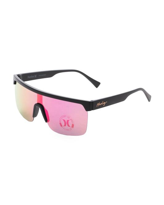 【預購】HURLEY N092352 137mm 太陽鏡 (黑色鏡框/粉色漸變)