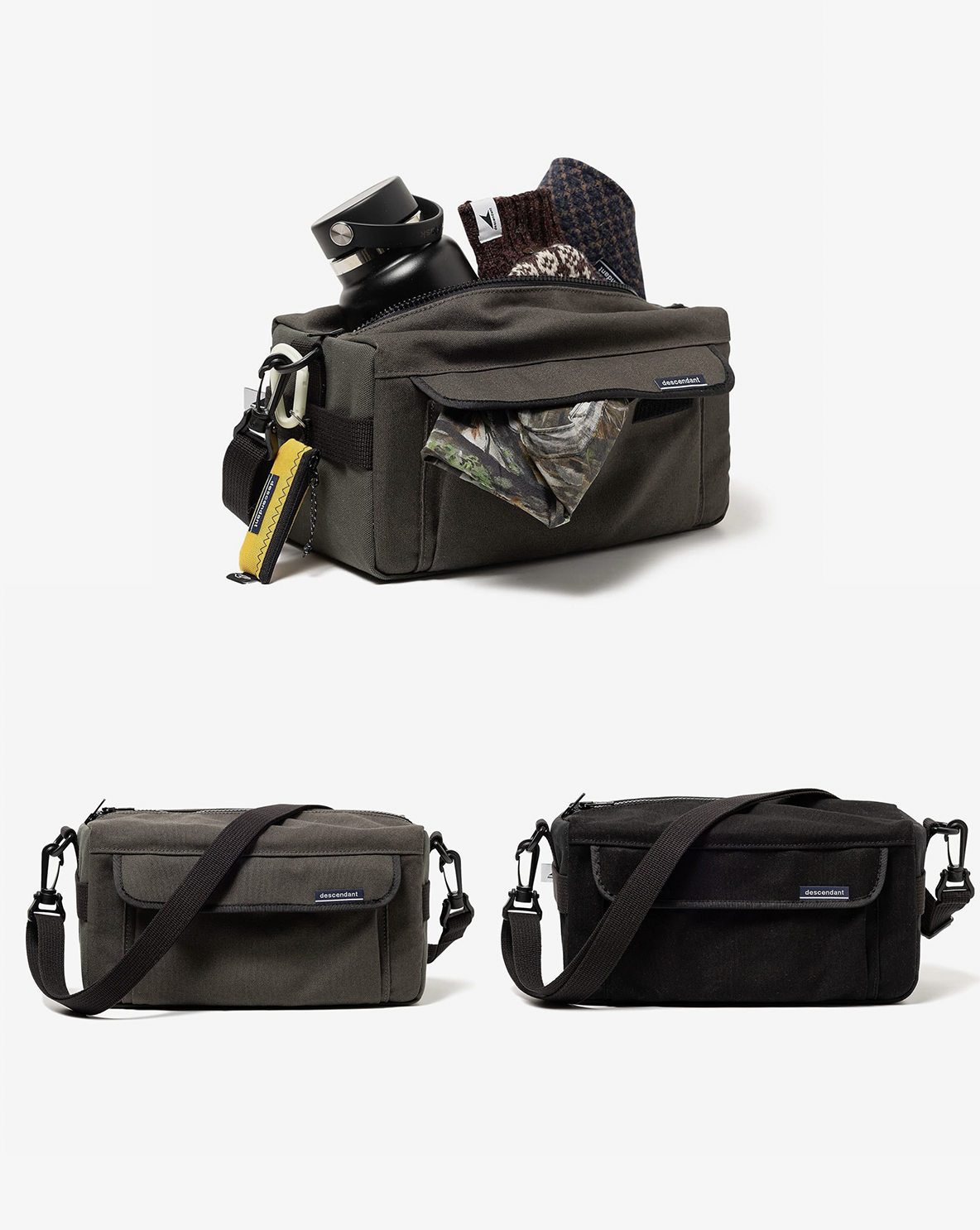 [現貨] DESCENDANT FW26 TACKLE DUCK SHOULDER BAG | BLACK / CHARCOAL