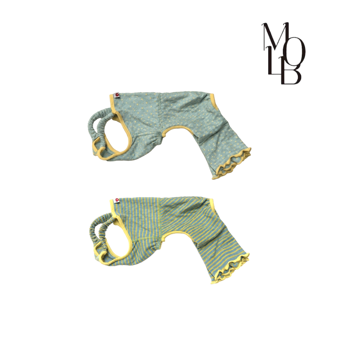 MOLB 木耳邊連身褲(粉藍)