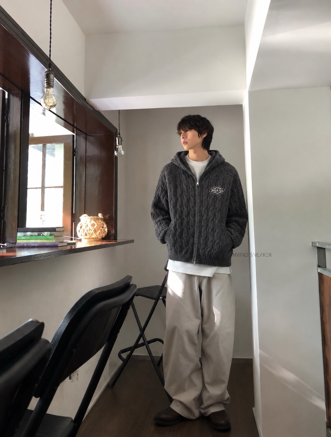 <秋冬先準備✨> Dickies麻花針織 雙拉鏈連帽外套