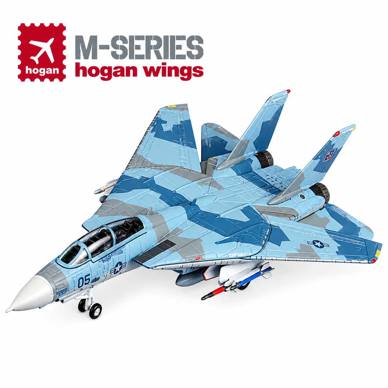 Hogan M-Series 1/200 美國海軍 F-14A 武器學校 機號30 彈片塗裝