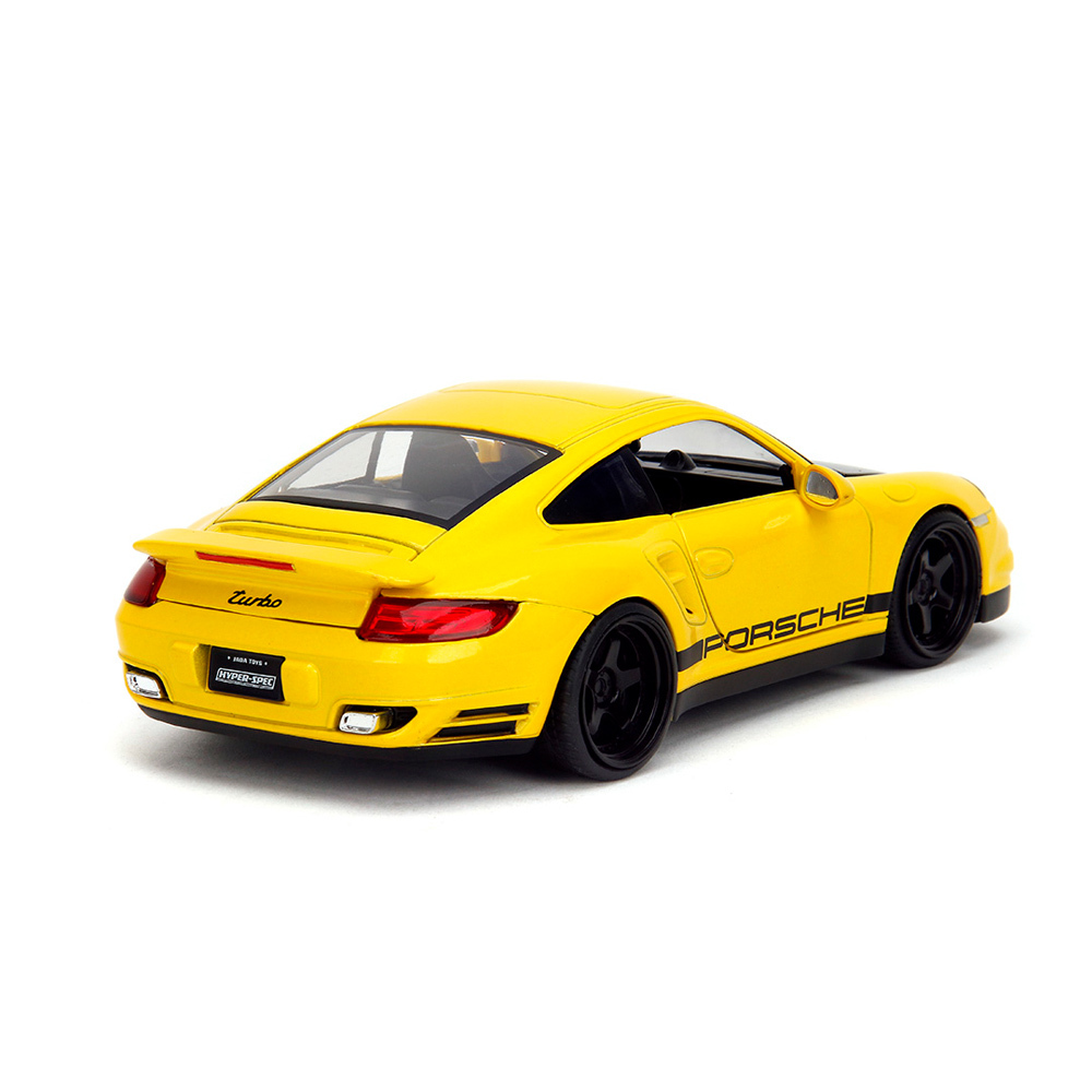 JADA 1:24合金車- 2007 Porsche 911 Turbo 997 黃色