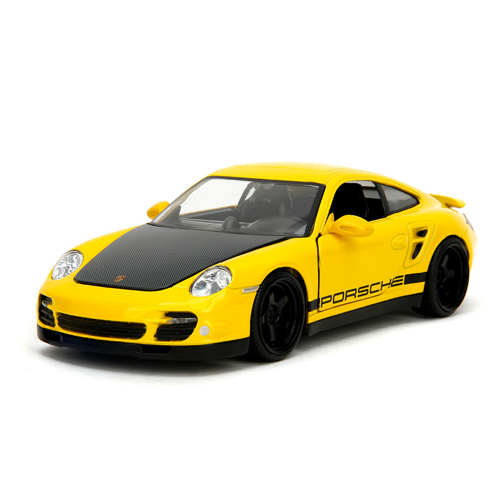 JADA 1:24合金車- 2007 Porsche 911 Turbo 997 黃色