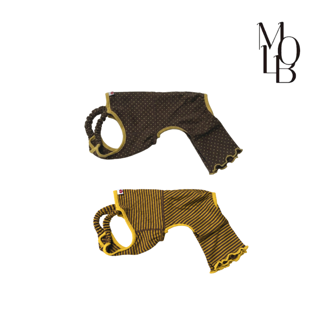 MOLB 木耳邊連身褲(可可)