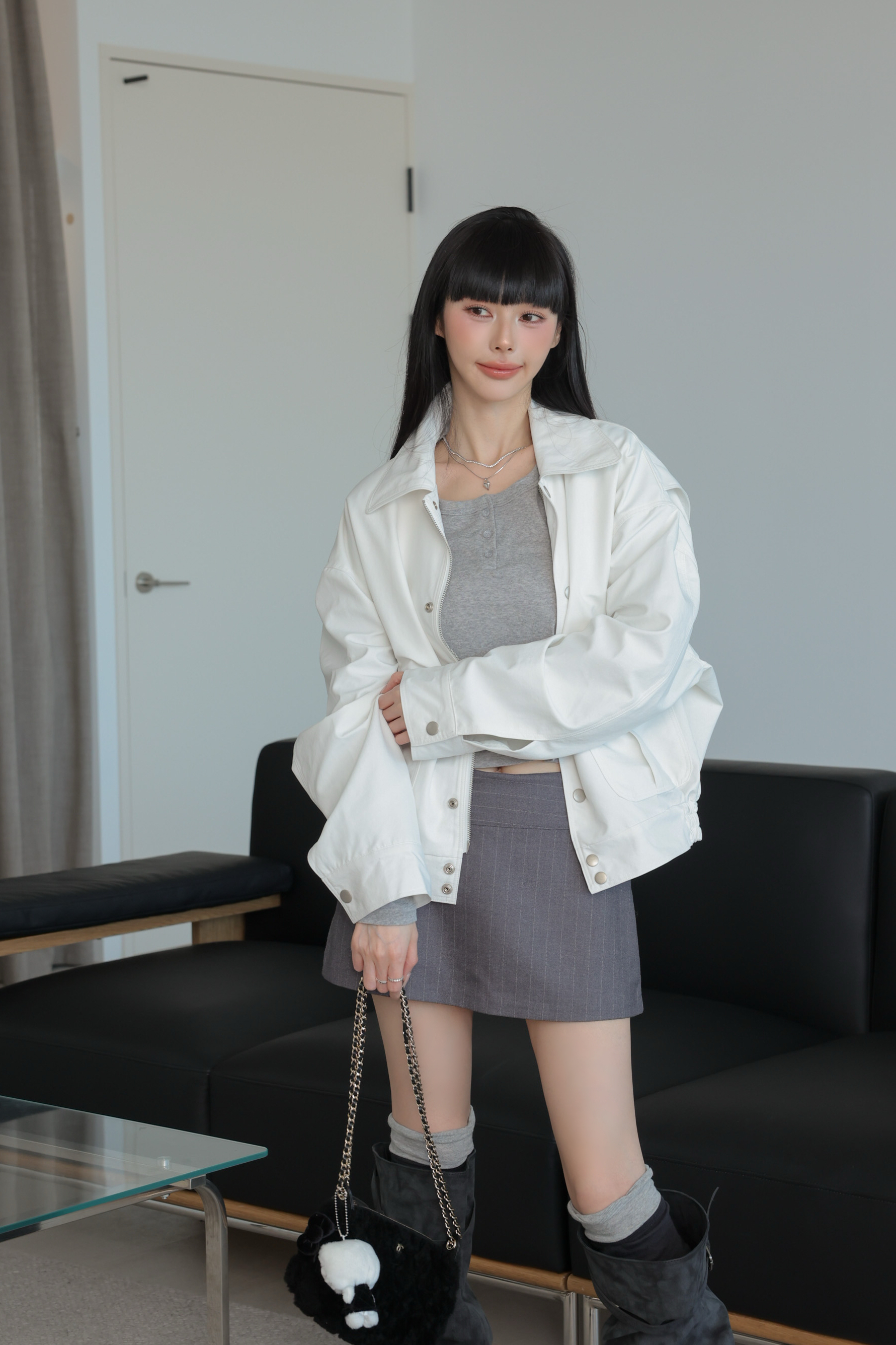高級感俐落雙口袋外套 HH06