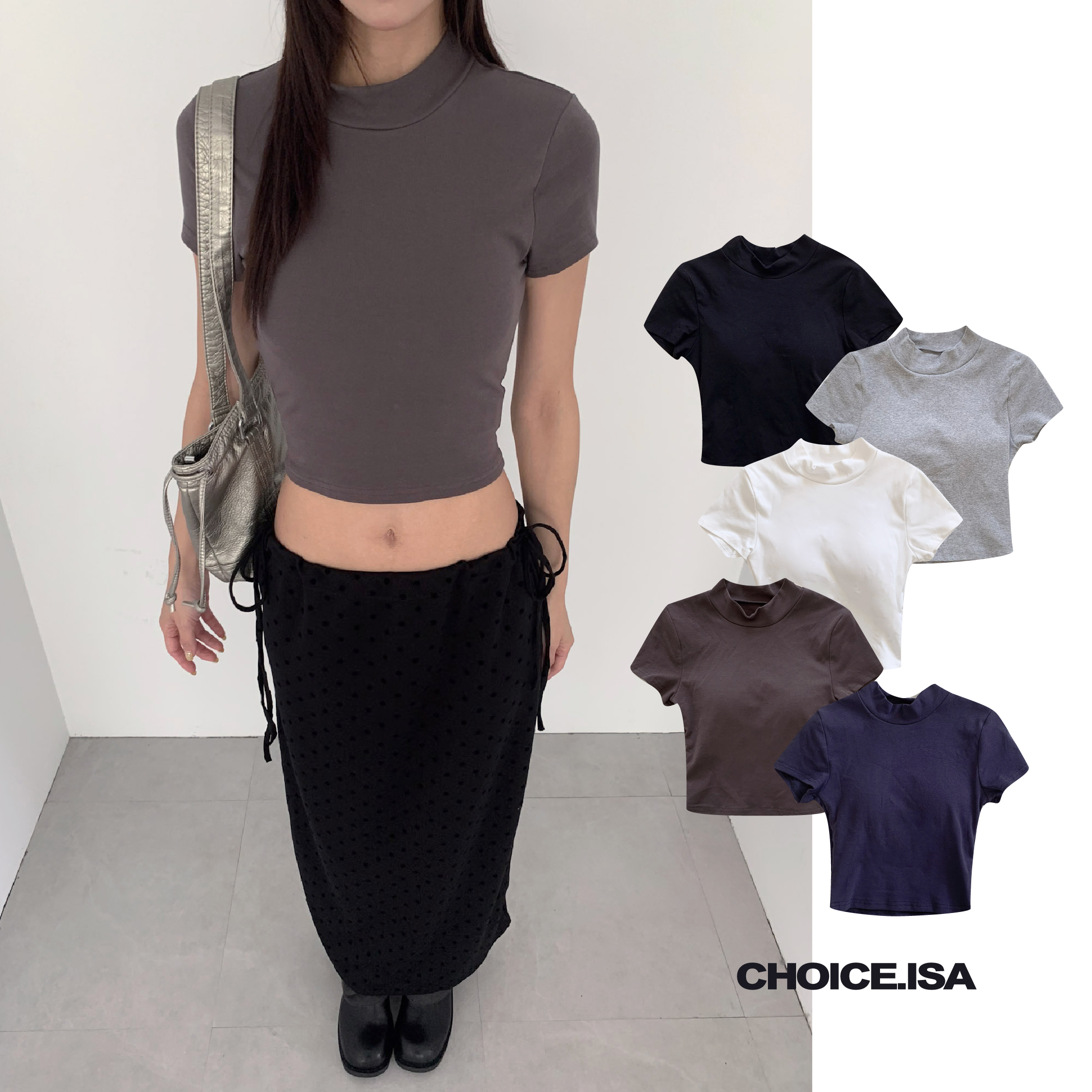 ISA_日常喜歡 極致親膚彈性小立領bra top_68029