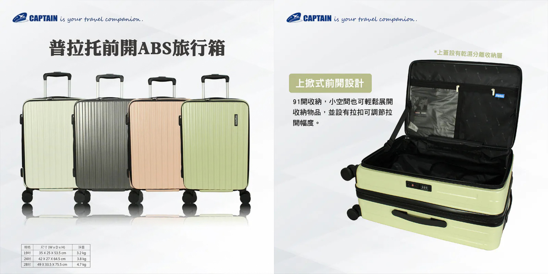 Captain普拉托行李箱