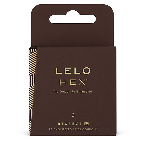 LELO HEX Respect XL 加大 58mm 3片裝 貼身防滑 乳膠安全套