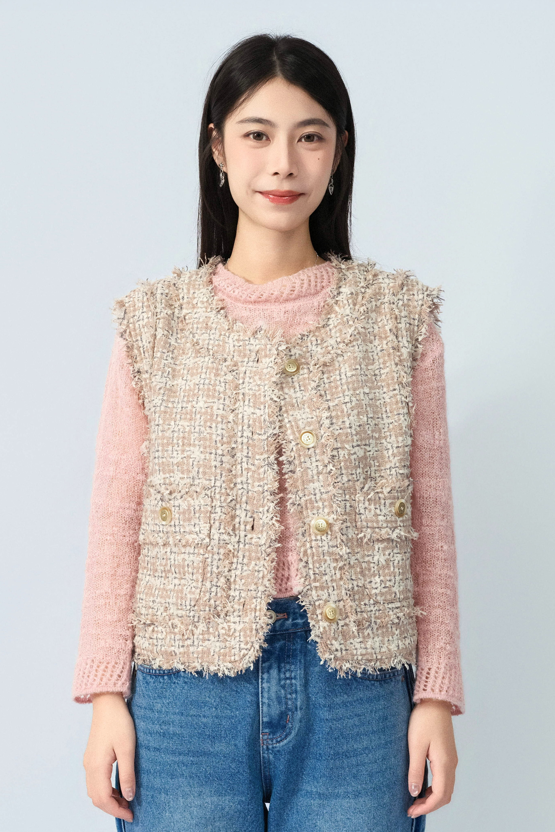 蘇蘇面tweed背心外套（現貨款式）