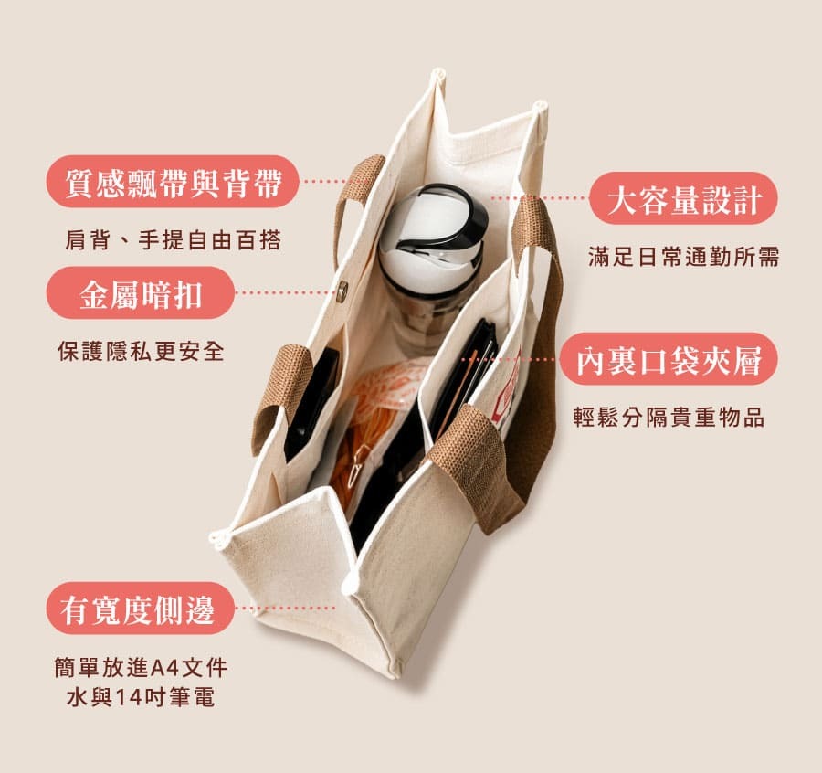 登義品牌帆布袋細節介紹