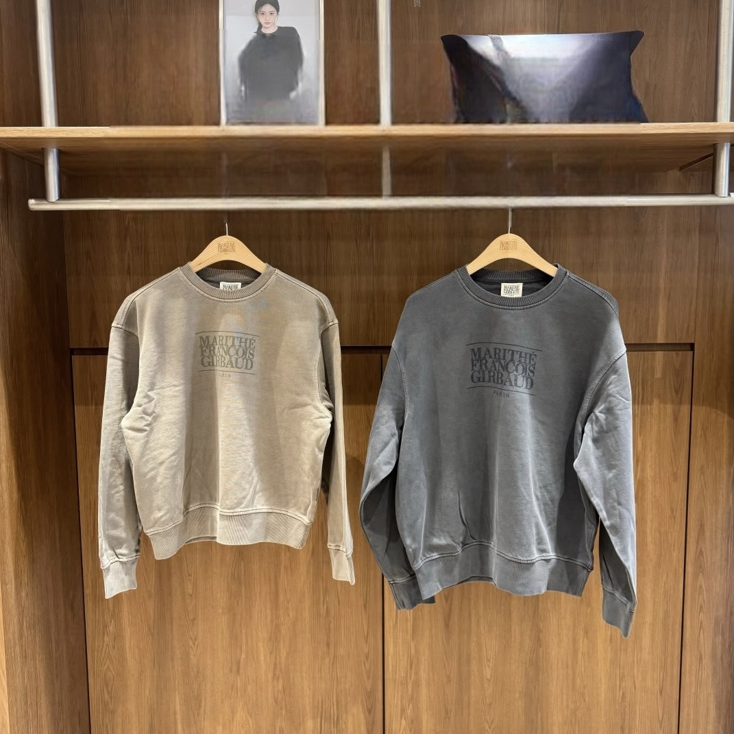香港$840!!連線入code再減😱!! MARITHE FRANCOIS GIRBAUD (MFG)｜MFG46FSW211 CRACK CLASSIC LOGO DYEING OVERSIZED SWEATSHIRT [2 colors] M303
