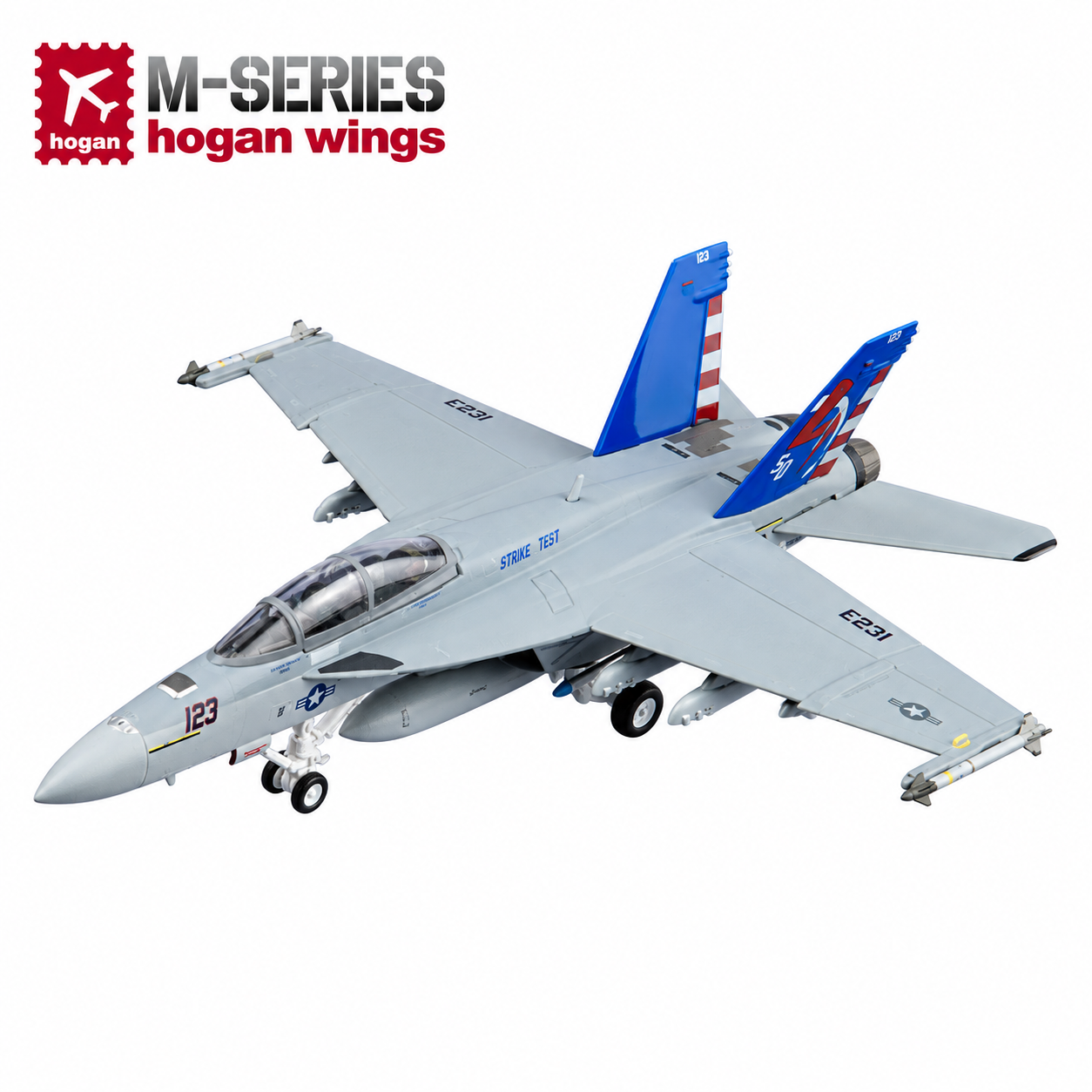 Hogan M-Series 1/200 美國海軍 F/A-18F 機號SD123 測試機 高視度塗裝 2008年