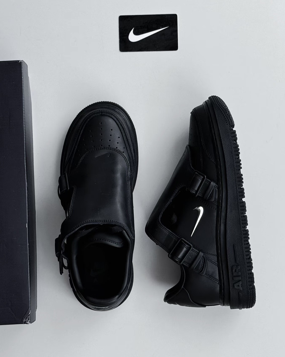 NIKE AIR FORCE 1 LX AF1 黑武士 全黑 魔鬼氈設計 免綁鞋帶 金屬小勾 銀勾 男鞋 JA3822-010 / 預購