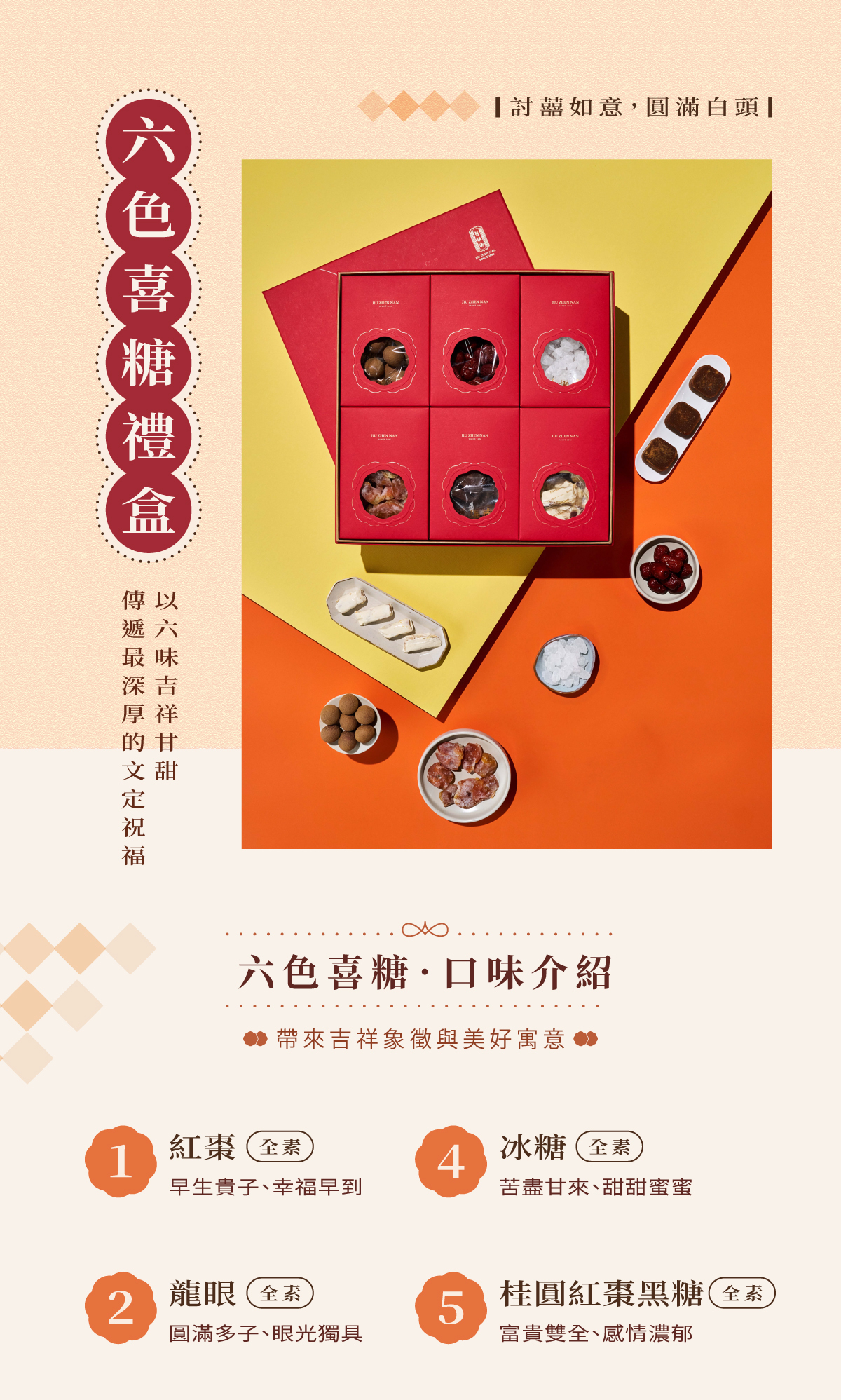 舊振南六色喜糖禮盒介紹