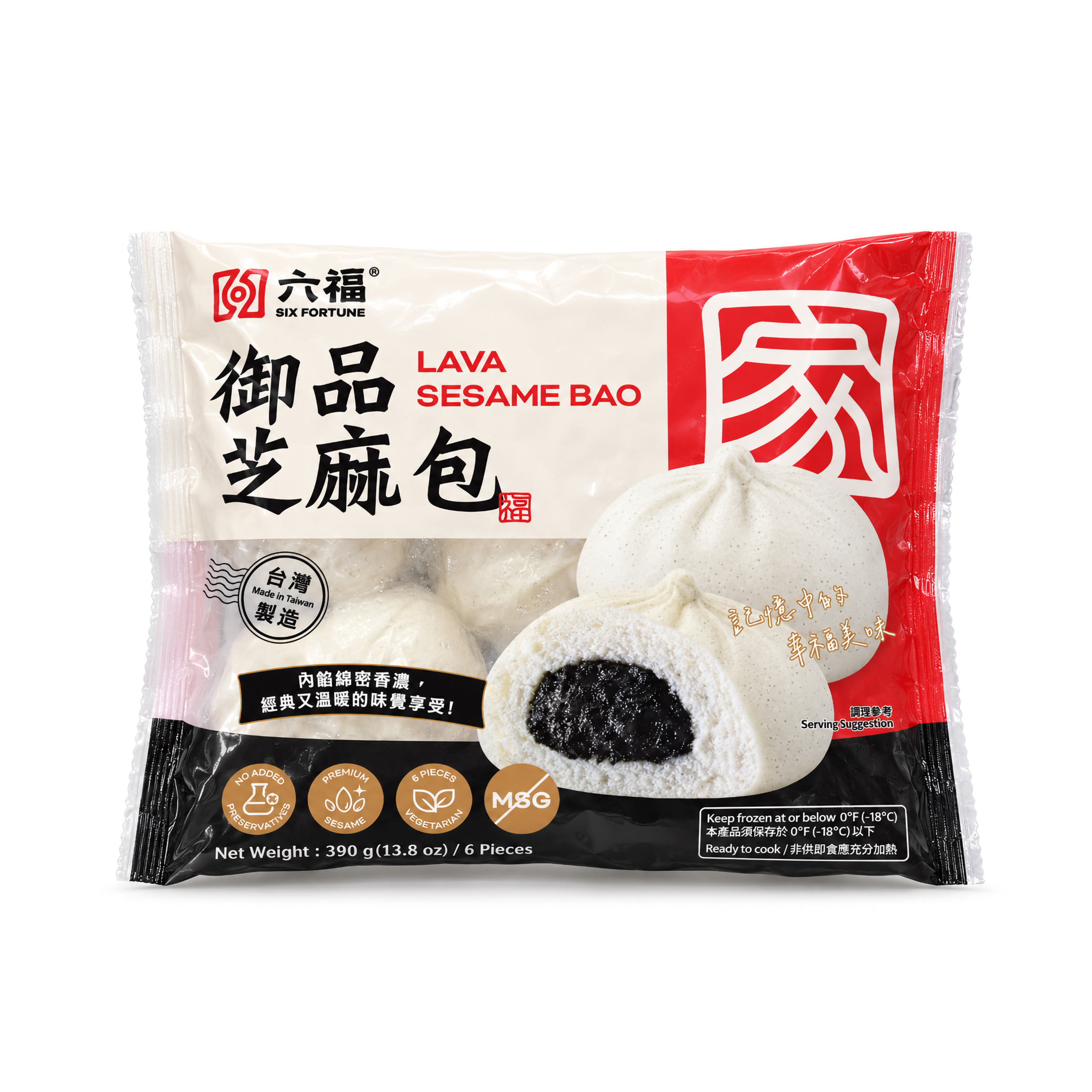 六福御品芝麻包 390g