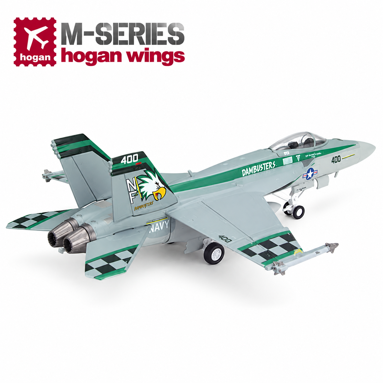 Hogan M-Series 1/200 美國海軍 F/A-18E 第5艦載195中隊 機號NF400