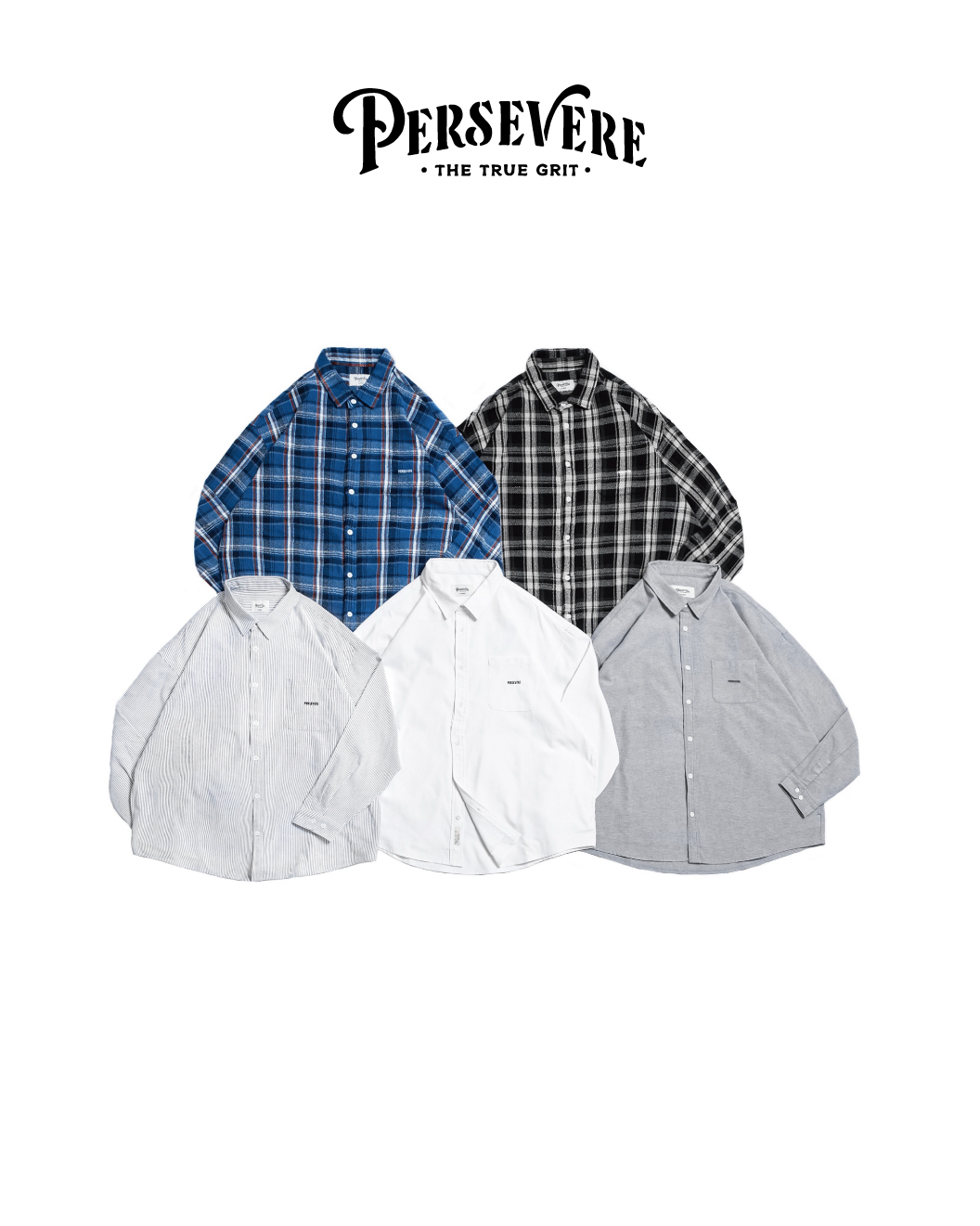 PERSEVERE 寬版長袖襯衫｜Loose-Fit L/S Shirt（26AW）