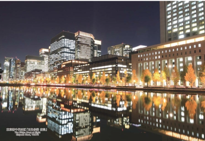 東京千代田區《日비谷護城河夜景》