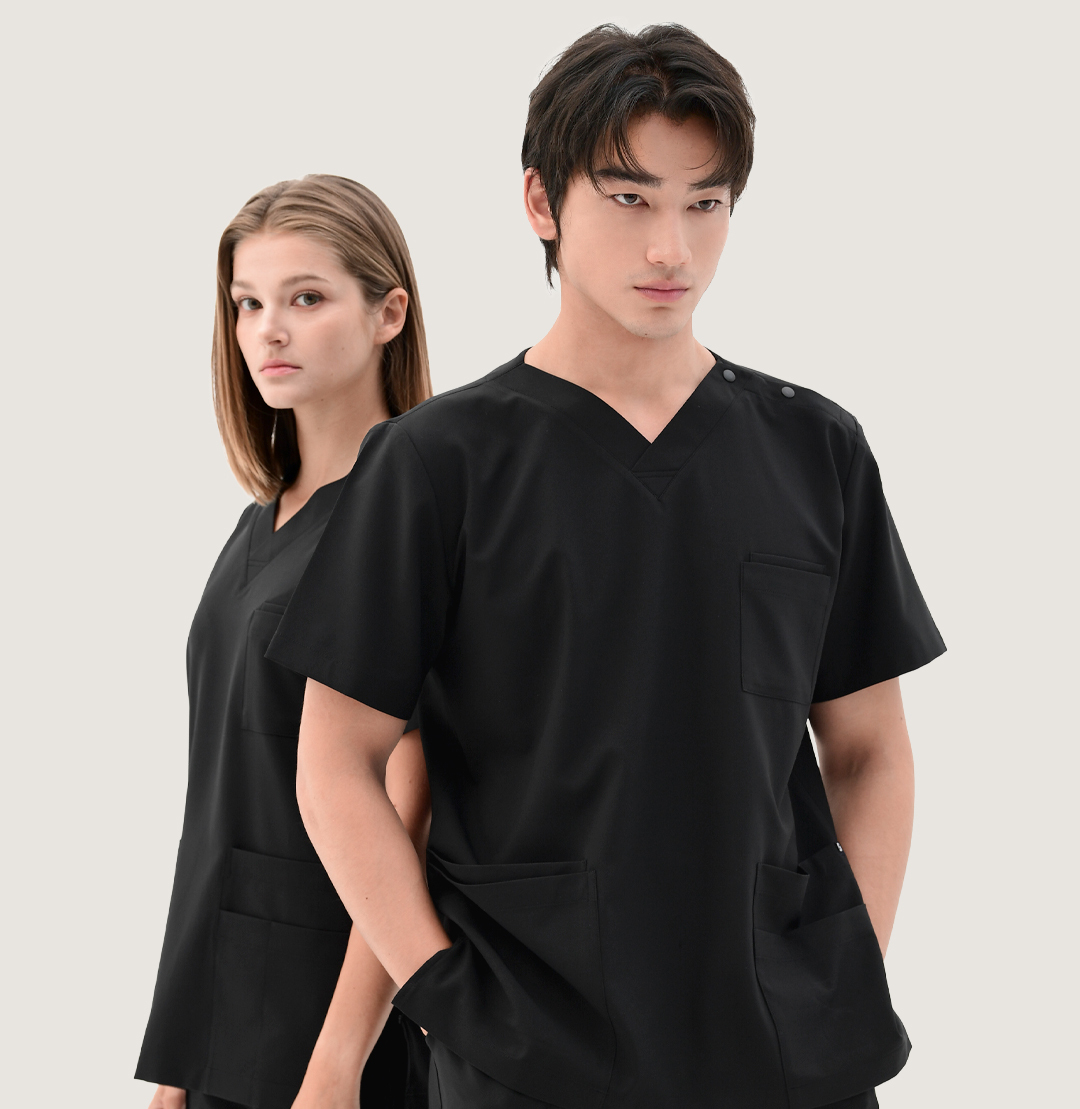260204 EASYLIGHT 男女通用刷手服 曜石黑