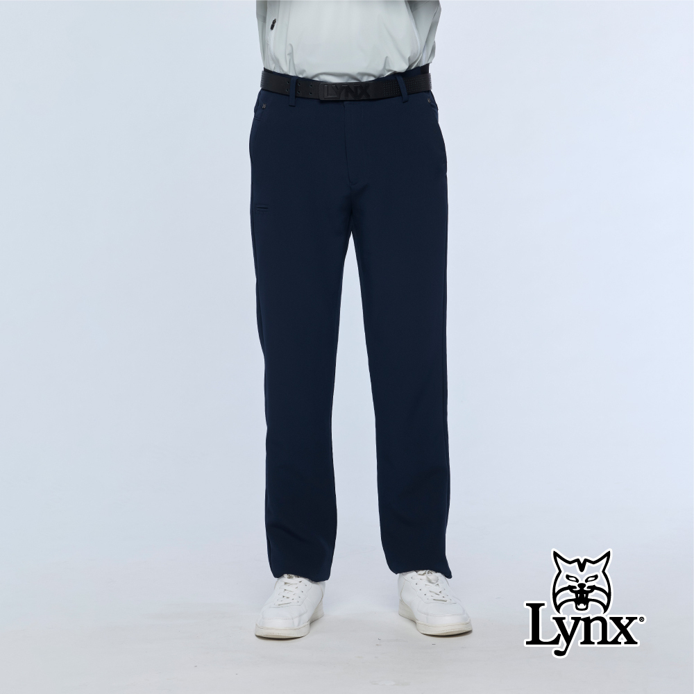 【Lynx Golf】男款日本進口內磨毛保暖修身長褲