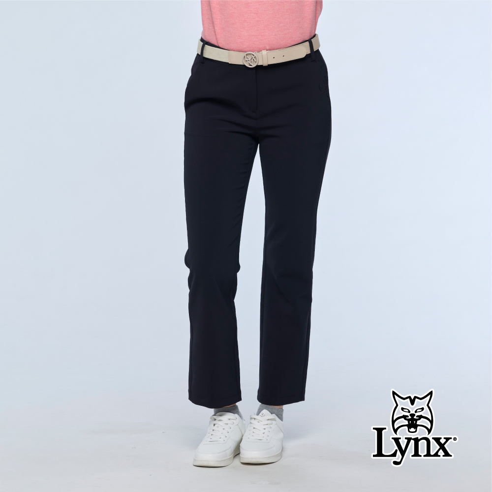 【Lynx Golf】女款新版日本進口彈性九分直管長褲