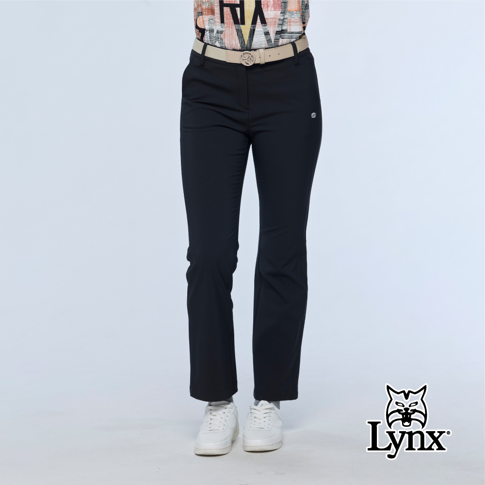【Lynx Golf】女款新版四面彈性防撥水九分靴型長褲