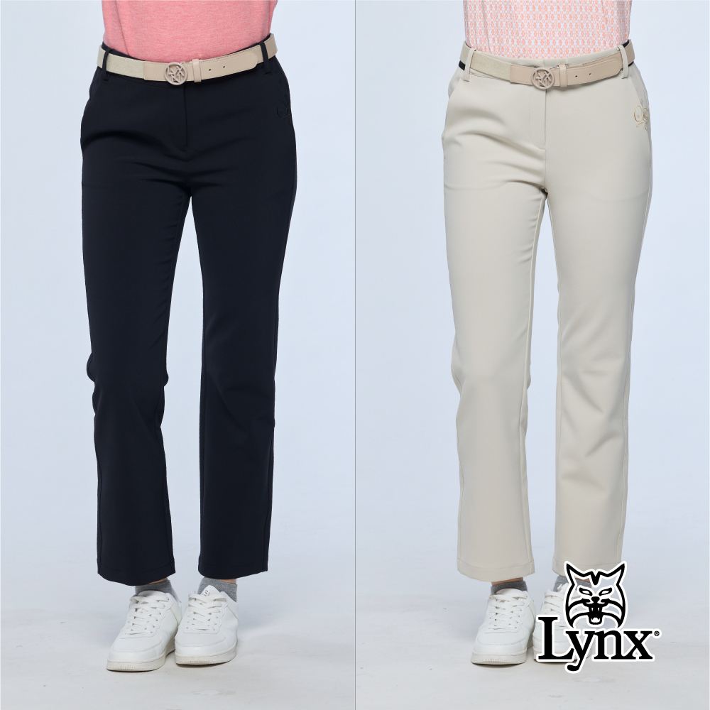 【Lynx Golf】女款新版日本進口彈性九分直管長褲