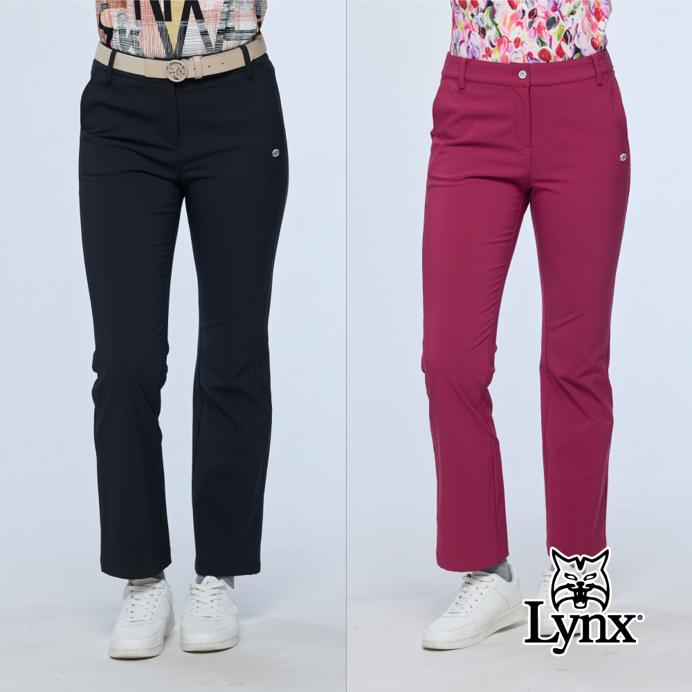 【Lynx Golf】女款新版四面彈性防撥水九分靴型長褲