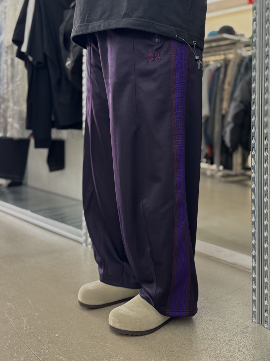 Needles x Studious HD Track Pant Poly smooth - Purple  | 116540142