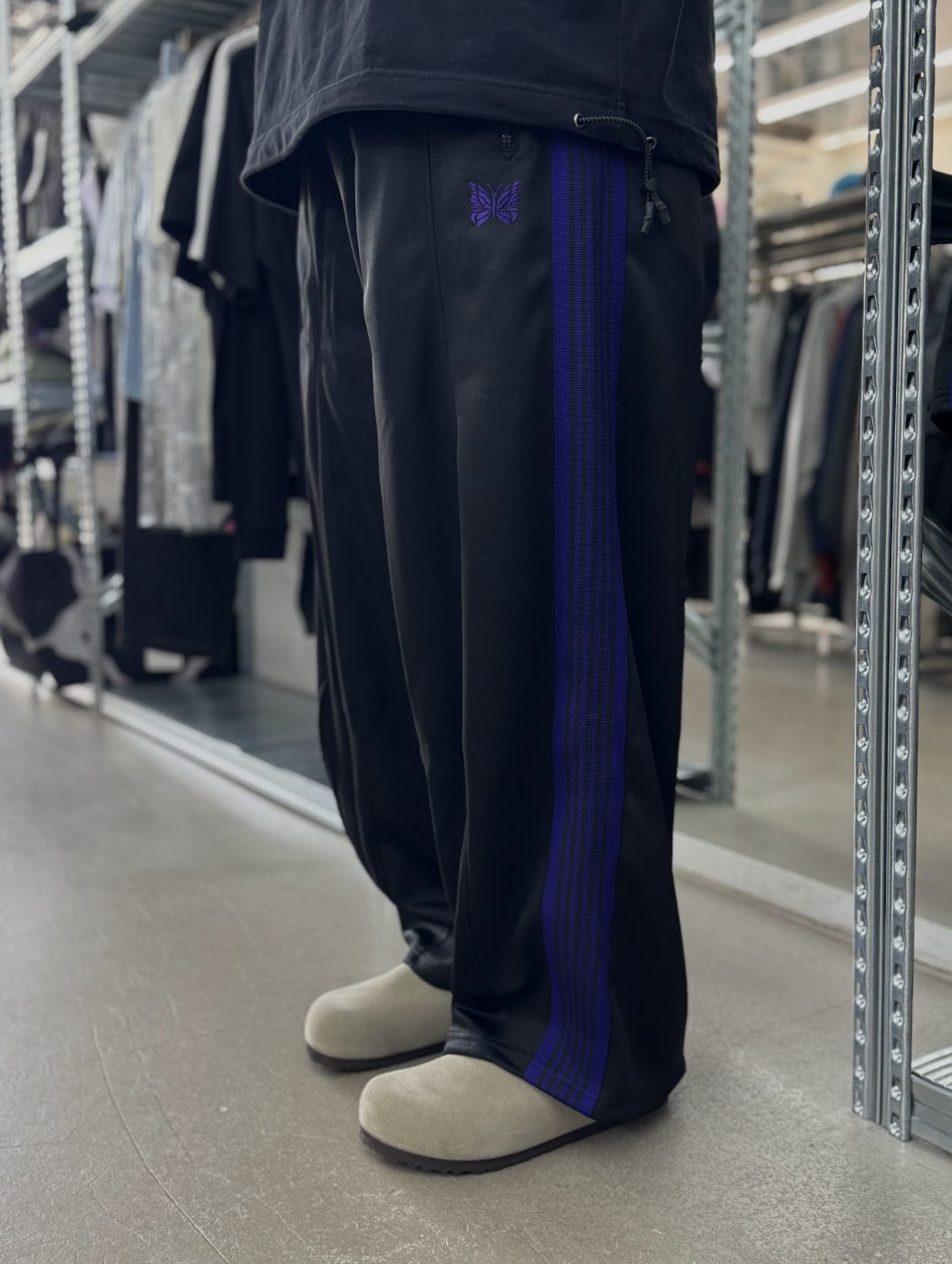 Needles x Studious HD Track pant poly smooth - Black  | 116540142