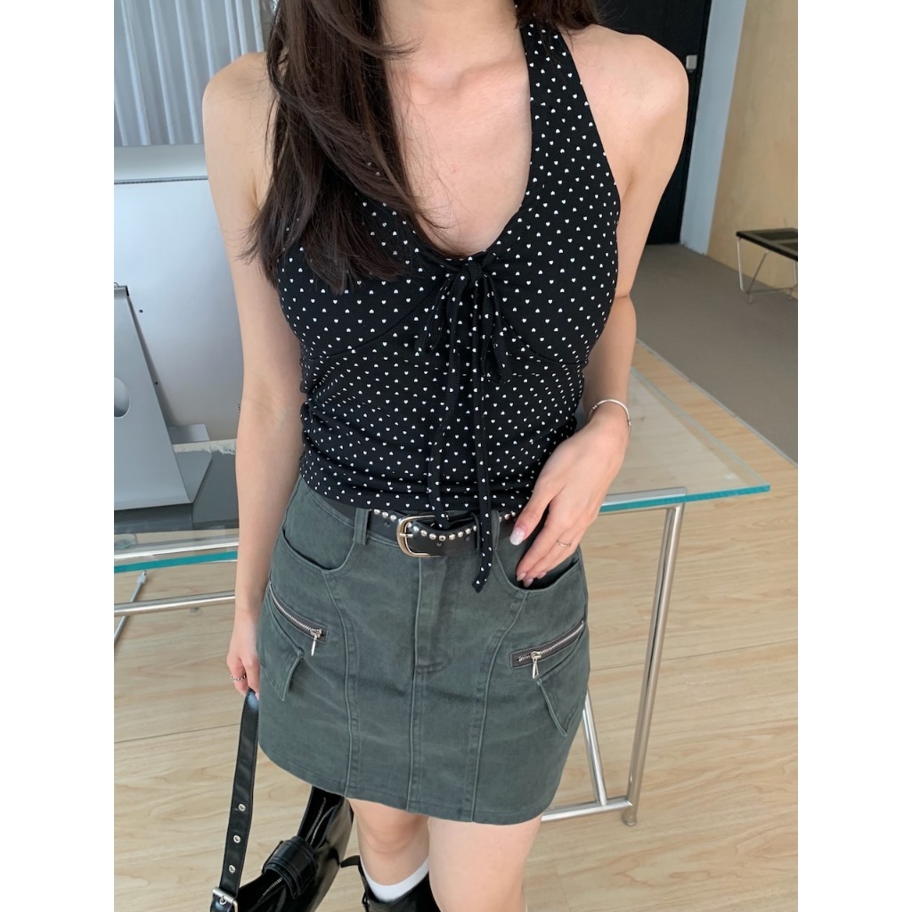 A35 可愛波點 掛脖罩杯小可愛 #8605