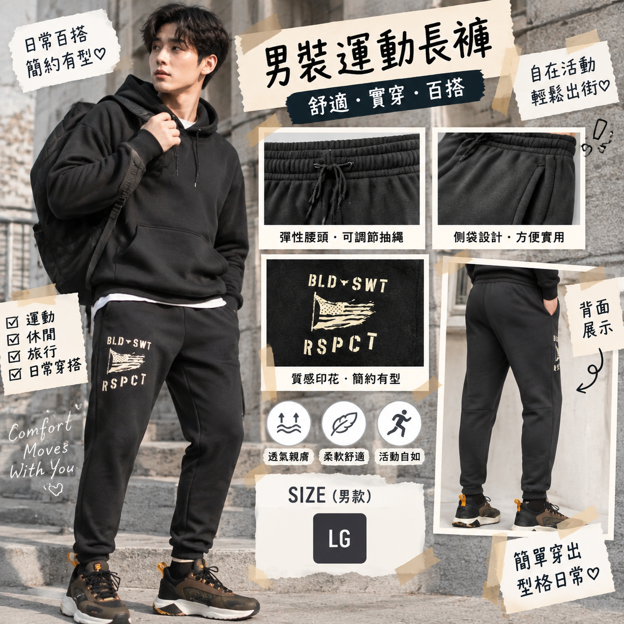 【預購】UNDER ARMOUR N092351 Project Rock Icon Fleece 男裝運動長褲 (黑色)