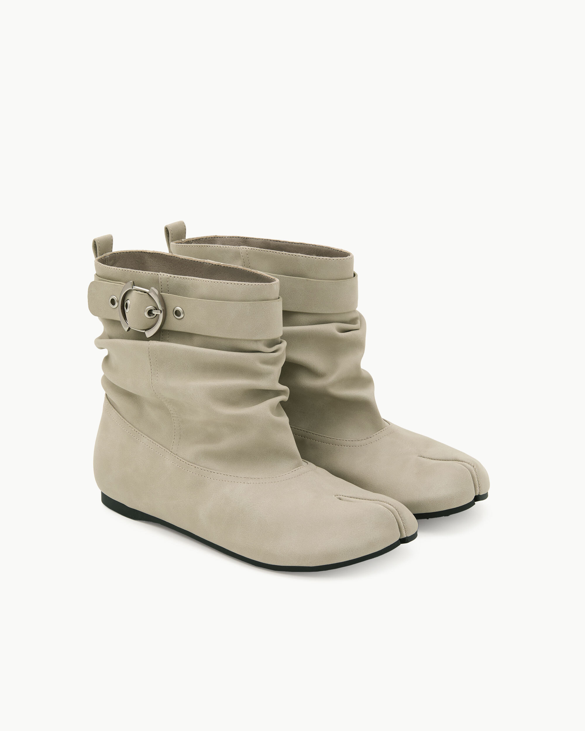 PAES Vintage Shirring Ankle Boots