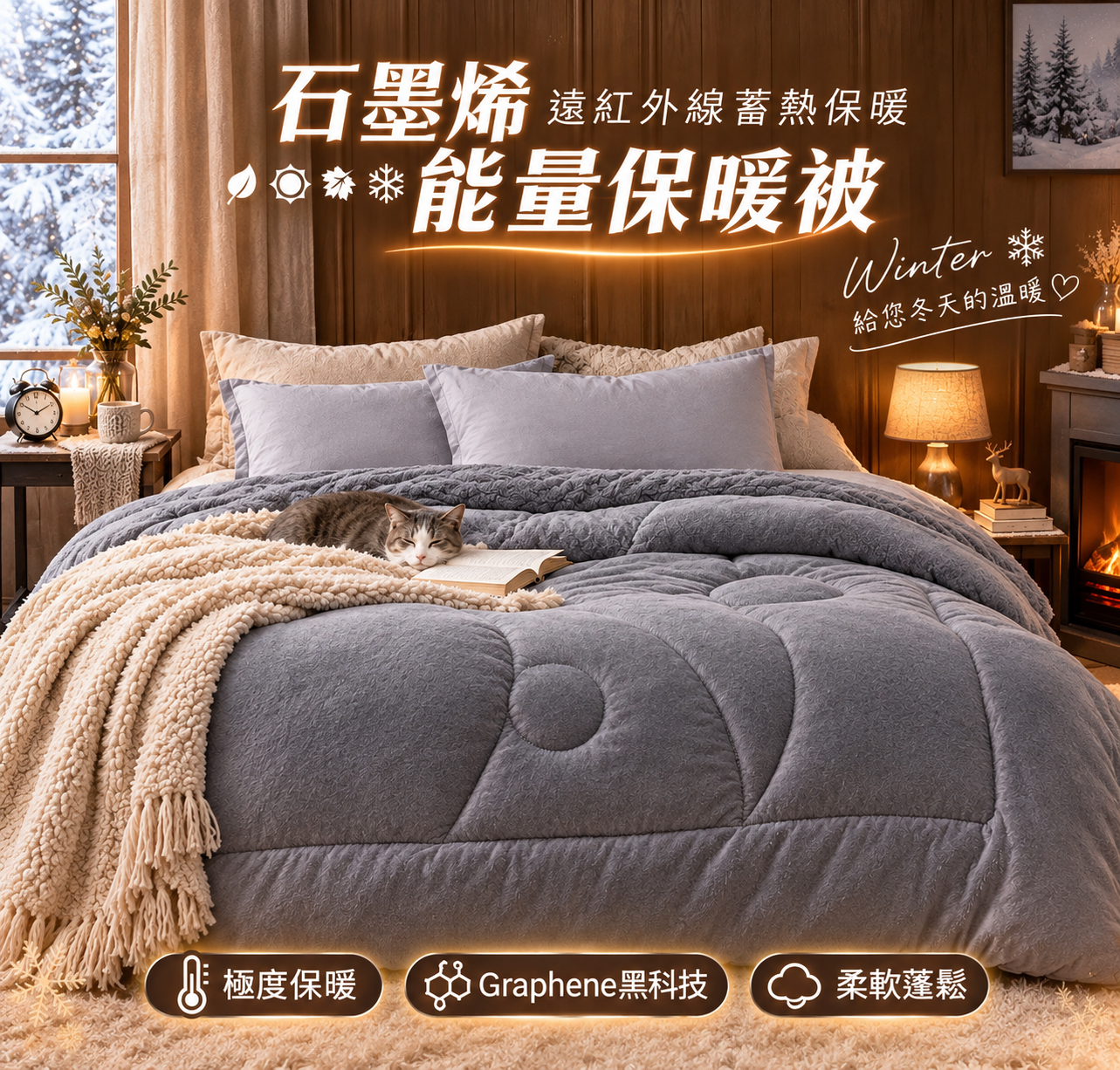 石墨烯能量保暖被