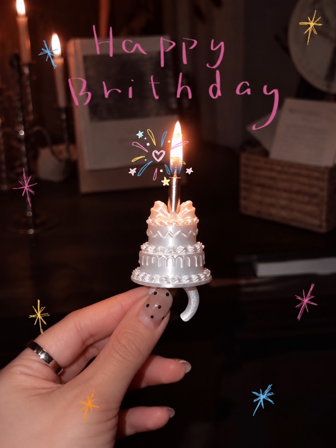 哇！好夢幻的絲綢蛋糕戒指🎂 開口環3D列印