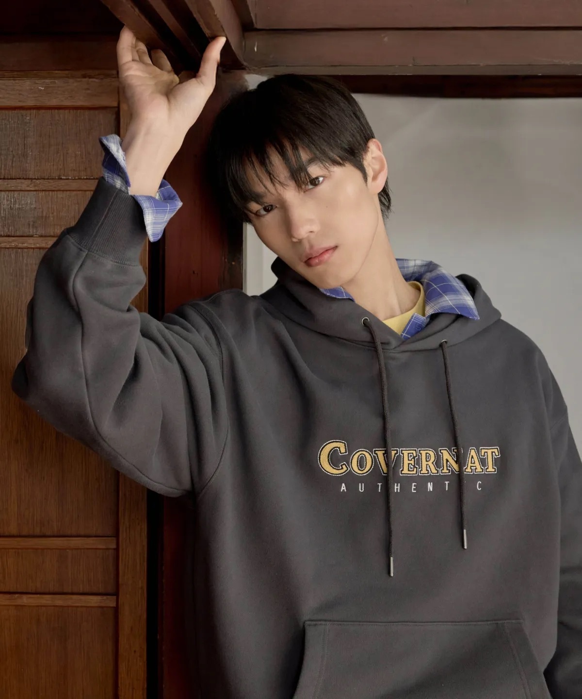 【隨時截單！限時優惠預訂】崔秀彬同款！韓國COVERNAT CENTER LOGO HOODIE（5色）