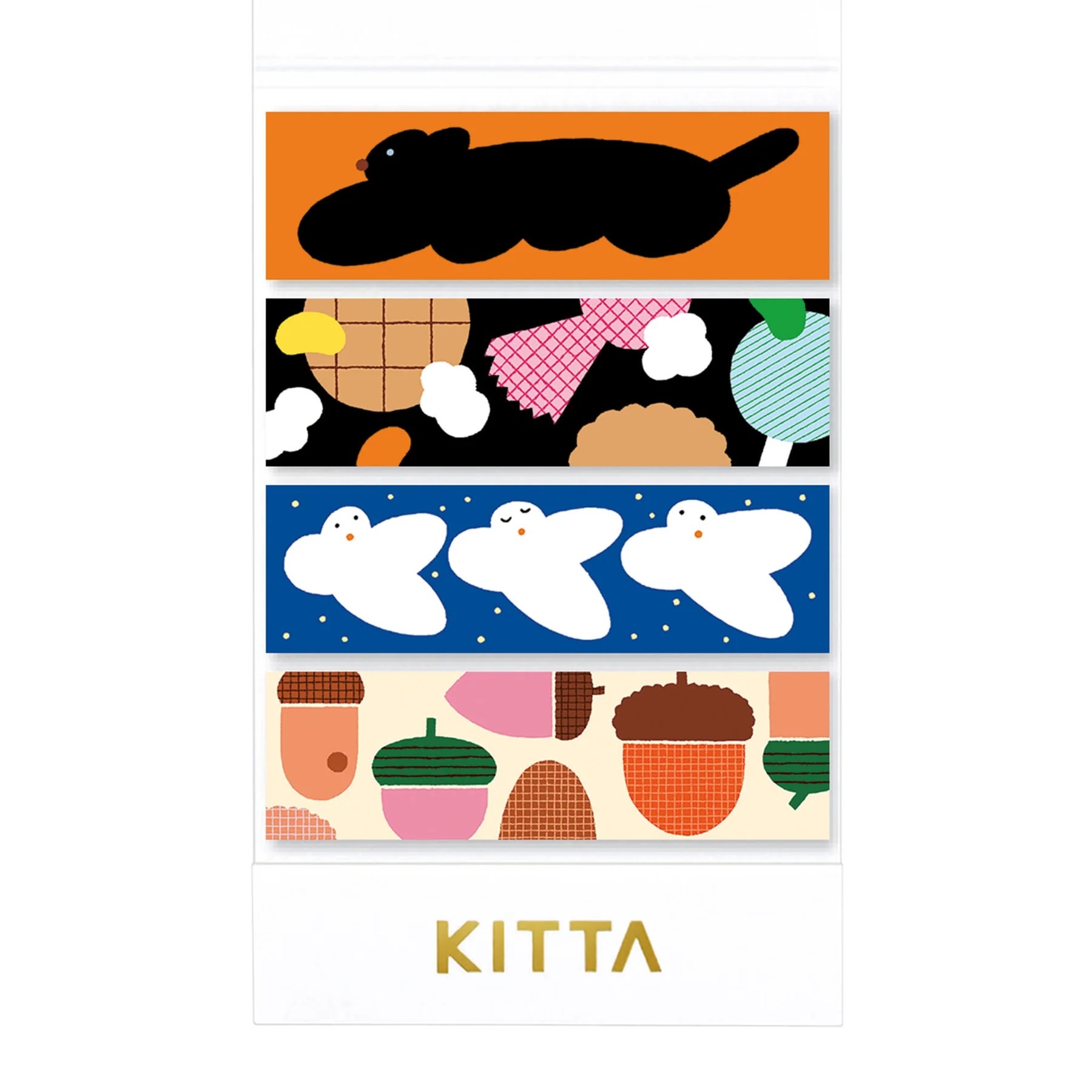 KING JIM｜KITTA 隨身攜帶和紙紙膠帶 KITE017 幽靈 島村光設計