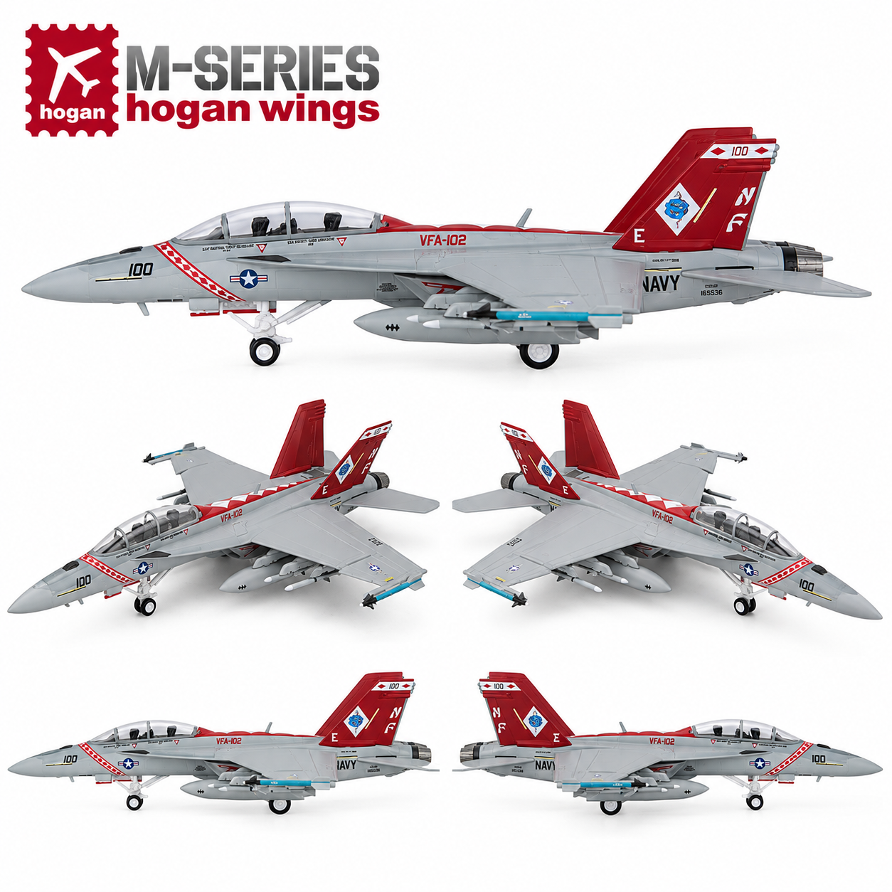 Hogan M-Series 1/200  美國海軍 F/A-18F 第102中隊 NF100 高視2008