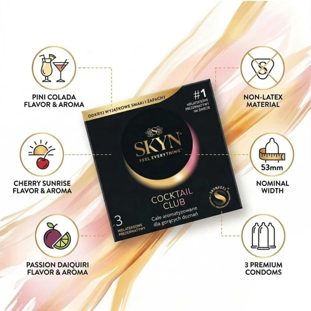 SKYN - Cocktail Club 雞尾酒風味 3片裝 PI安全套