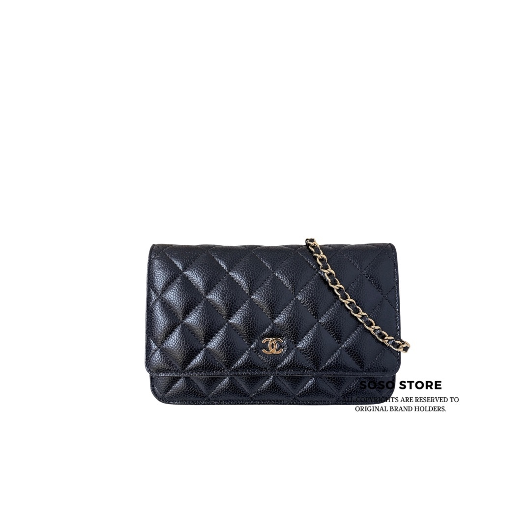 Chanel Classic Wallet on Chain - Black / GHW