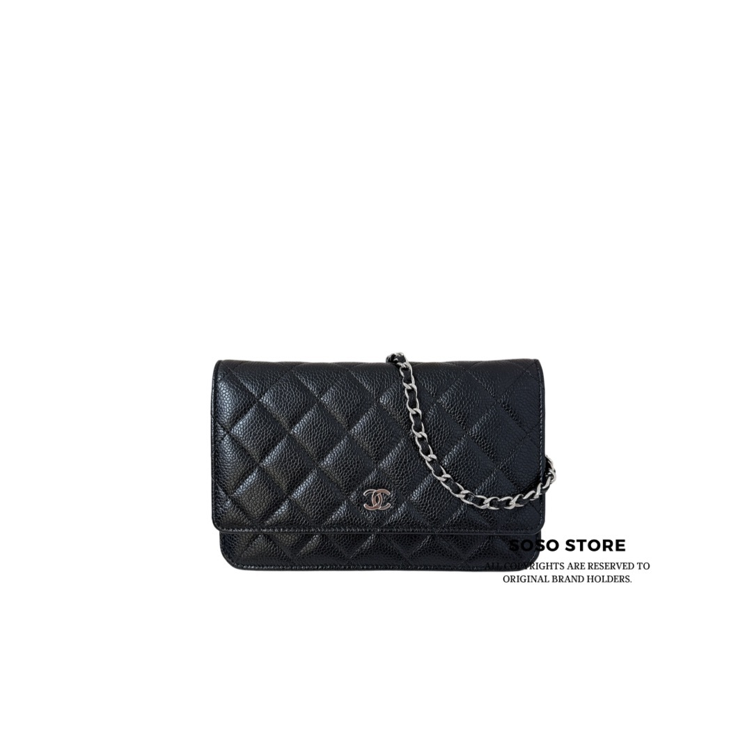 Chanel Classic Wallet On Chain - Black / SHW