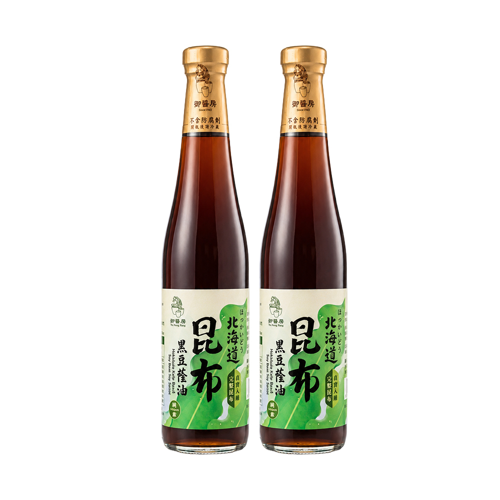 420mlx2瓶【御醬房】薄鹽北海道昆布黑豆蔭油 (完整北海道昆布釀入)