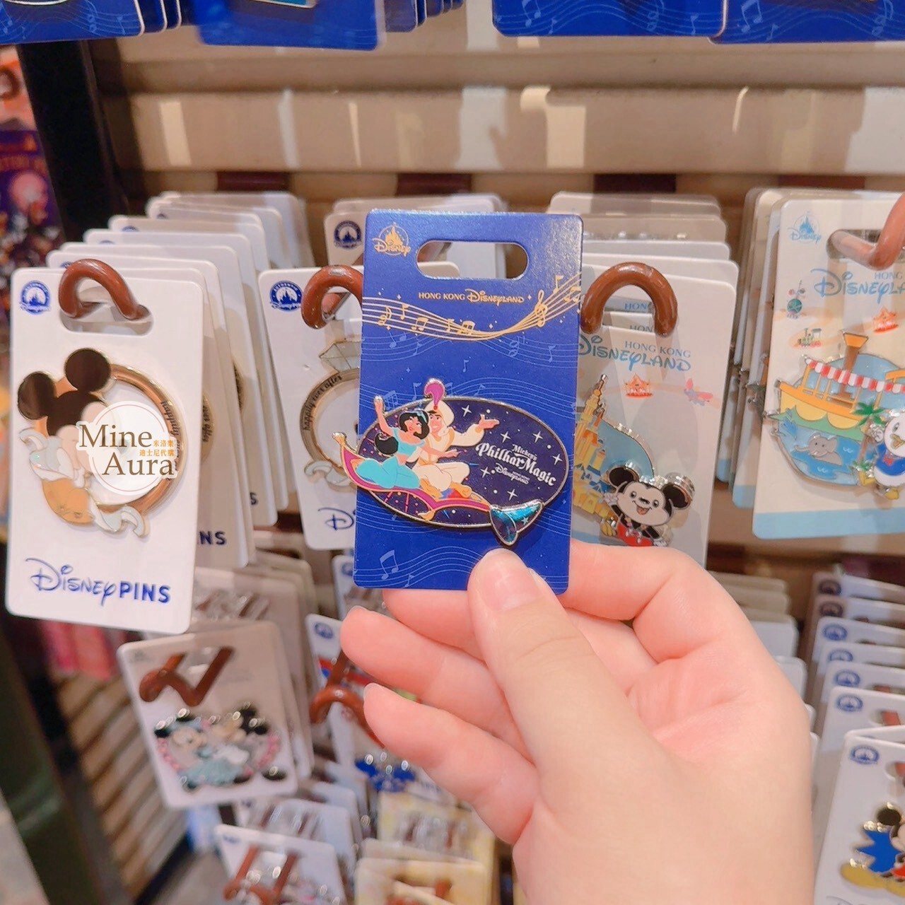 米奇幻想曲系列 茉莉公主 Jasmine 阿拉丁 Aladdin 造型 徽章 PIN -香港迪士尼樂園