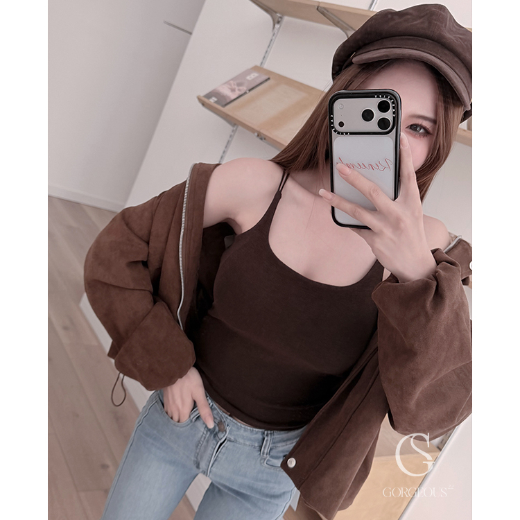 W222   現貨「新疆羊棉細肩BRA TOP」