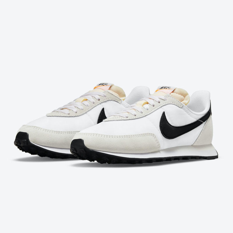 原價3100【特價出清 $699 不退換】女鞋 NIKE WAFFLE TRAINER 2 白黑 麂皮拼接 復古休閒鞋【DA8291-100】25SALE HKH